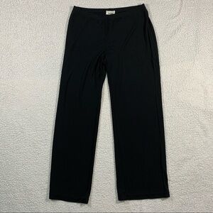 Neiman Marcus Women's Black Wide Leg Pull On Slinky Pants Size M Minimalist